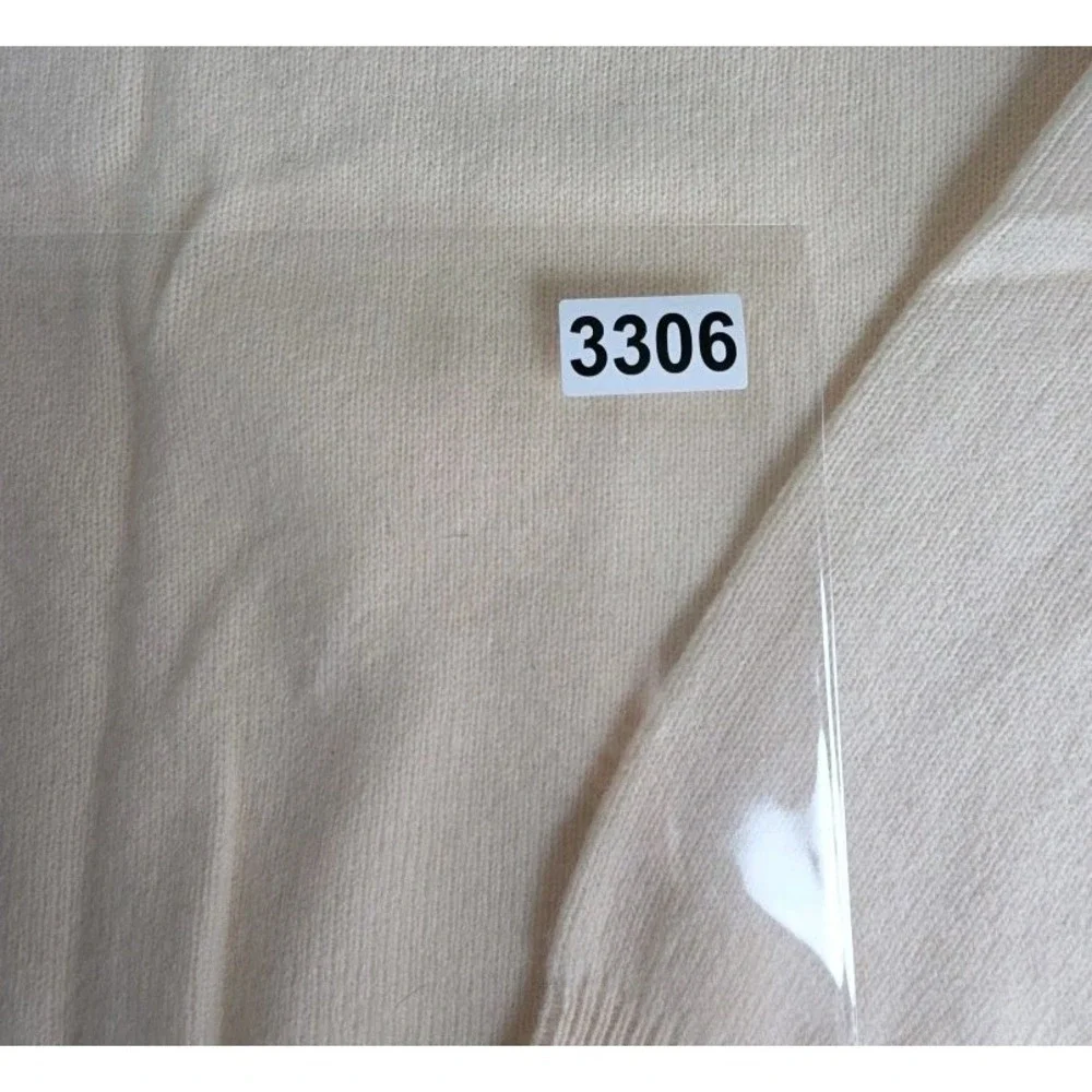 POLO RALPH LAUREN MEN'S LARGE V NECK SWEATER‎ CREAM WOOL, LOGO, NWT